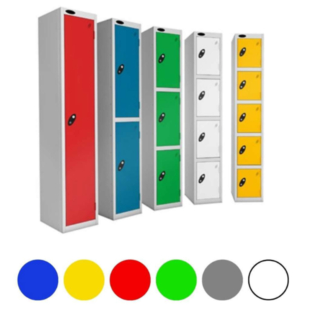 Probe Full Height Standard Metal Locker 1-6 Door
