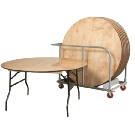Round Wooden Banqueting Folding Trestle Table