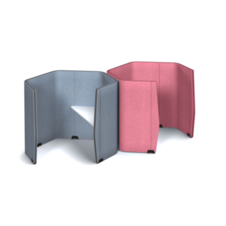 Priva Large Hexagonal Right Hand Workstation Pod  W1800 x H1500 x D2000mm