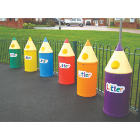 School Playground Pencil Bin with Litter Letters