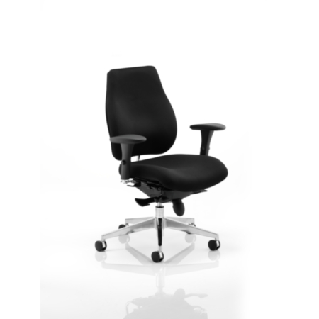 Chiro Plus Ergo Posture Office Chair In Black With Arms