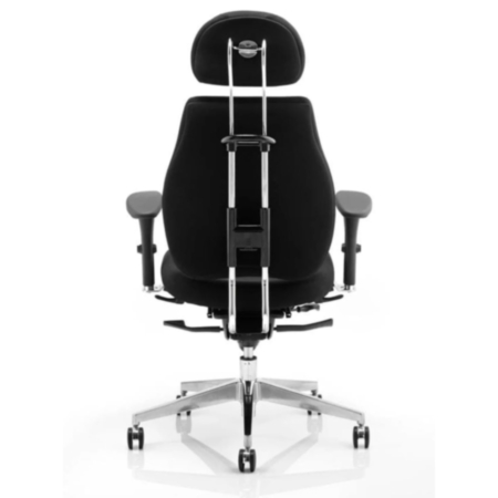 Chiro Plus Ergo Posture Office Chair In Black With Arms &amp; Headrest