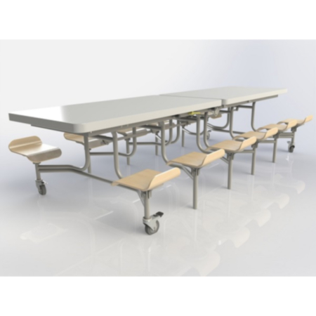 Primo Rectangular Folding Table and Seating Dining Unit - Seat Option