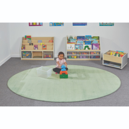 Calm Colours Oval Classroom Carpet