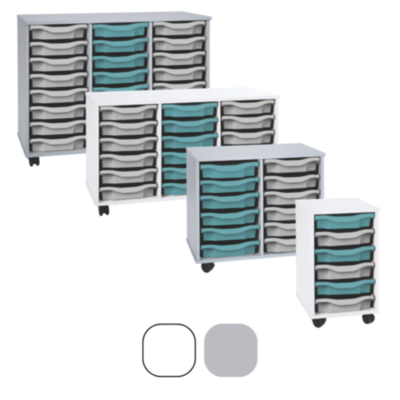 Premium Mobile Classroom Storage Unit with Single Trays