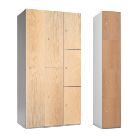 Full Height Timber Effect Locker 1-4 Door