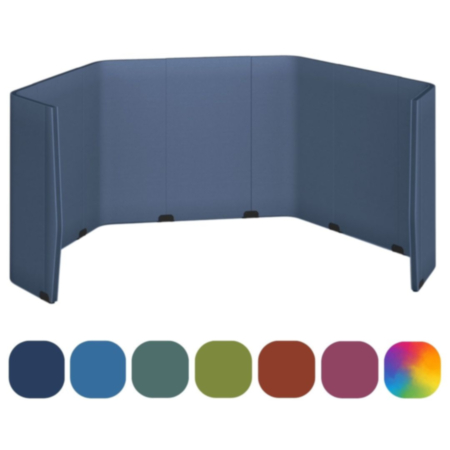 Priva Floor Standing Screen Half Hexagon Shape W3490 x H1500 x D2270mm