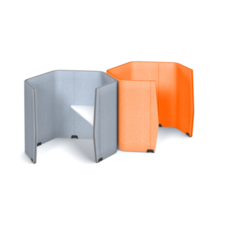 Priva Hexagonal Right Hand Workstation Pod  W1600 x H1500 x D1800mm