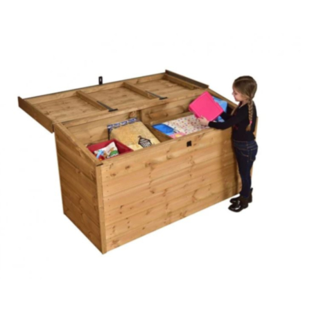 Wooden Outdoor Playground Storage Chest