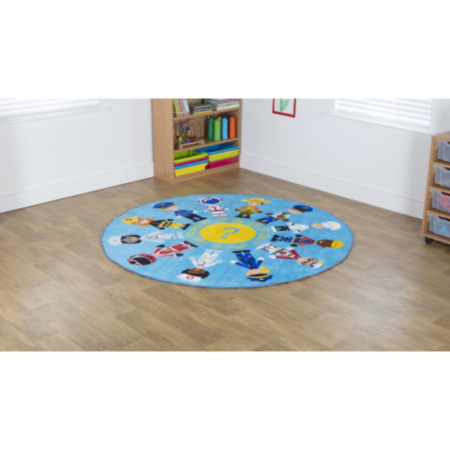 Classroom Professions Circular Carpet