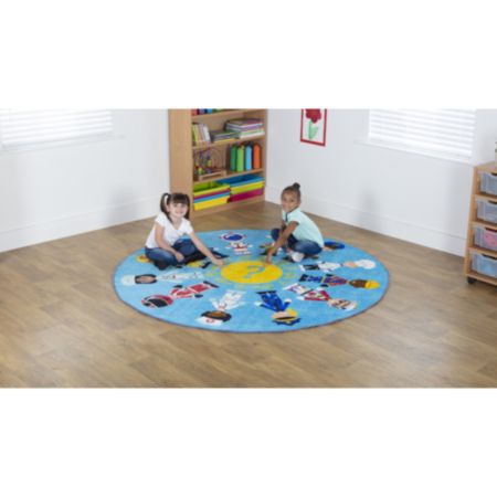 Classroom Professions Circular Carpet