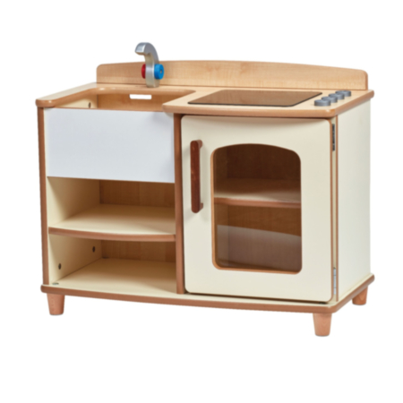  Millhouse Home From Home Early Years Indoor Wooden Role Play Boston Kitchen - Sink and Cooker