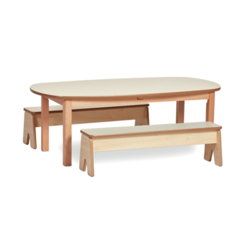  Millhouse Home From Home Early Years Indoor Wooden Dining Table &amp; Benches