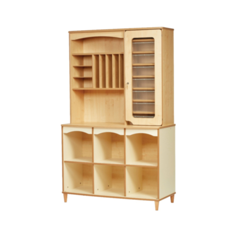 Millhouse Wooden Early Years Practitioner Storage Station - Maple &amp; Cream Base