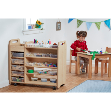 Millhouse Early Years Indoor Maple Continuous Provision Trolley