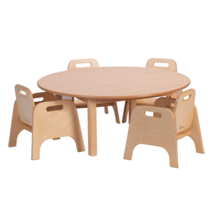 Millhouse Early Years Circular Table and 4 Sturdy Chairs - Bundle Deal