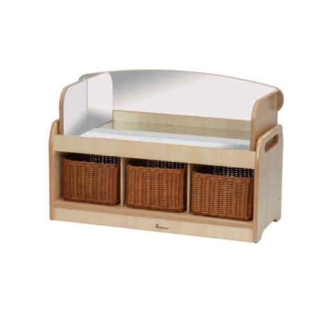 Millhouse Early Years Indoor Maple Low Mirror Unit with Mirror Surround