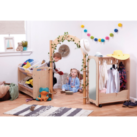 Millhouse Indoor Wooden Mini Classroom Toddler Dressing Up Zone 