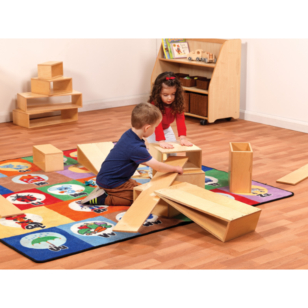 Millhouse Early Years Large Hollow Blocks - Set of 17 Pieces