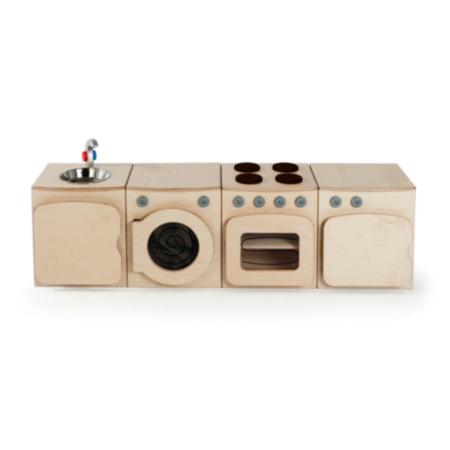Millhouse Early Years Indoor Natural Birch Role Play Kitchen Home Corner - Bundle Deal