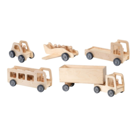 Millhouse Giant Wooden Nursery Play Vehicles Bundle Deal- Set of 5