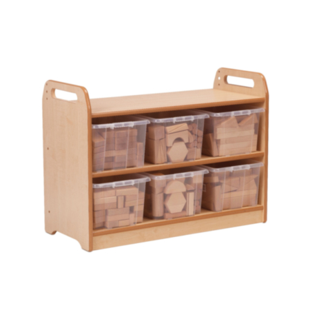 Millhouse Early Years Tall Block Play Storage Unit - With Blocks
