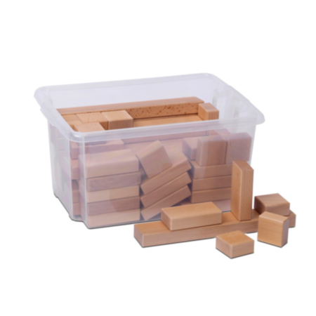 Millhouse Early Years Rectangular Wooden Construction Blocks Set