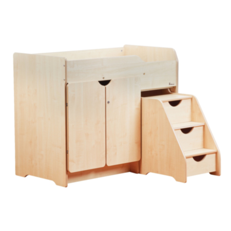 Millhouse Wooden Baby Changing Unit with Steps with FREE Changing Mat