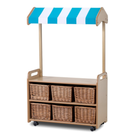 Millhouse Mobile Tall Classroom Storage Unit with Shop Canopy Add On 