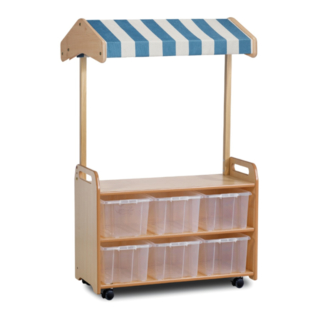 Millhouse Mobile Tall Classroom Storage Unit with Shop Canopy Add On 