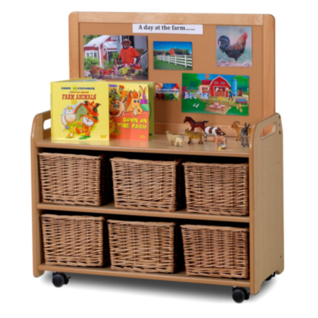 Millhouse Mobile Tall Storage Unit with Display and Top Add-on