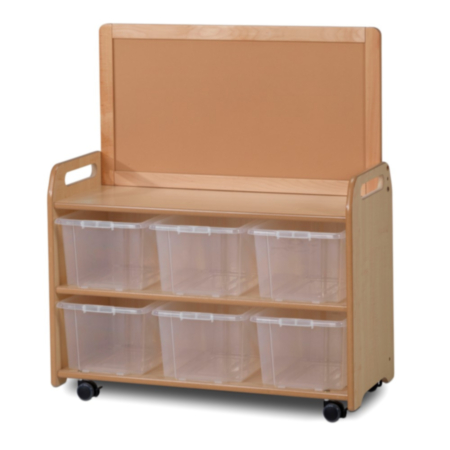 Millhouse Mobile Tall Storage Unit with Display and Top Add-on