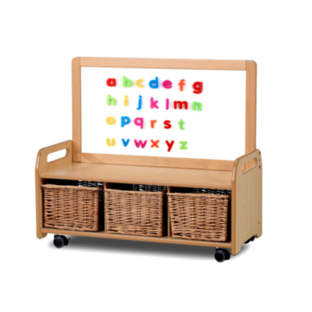 Millhouse Early Years Wooden Low Magnetic Storage Unit with Castors