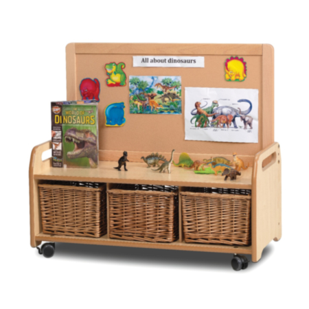 Millhouse Early Years Wooden Low Display Storage Unit with Castors