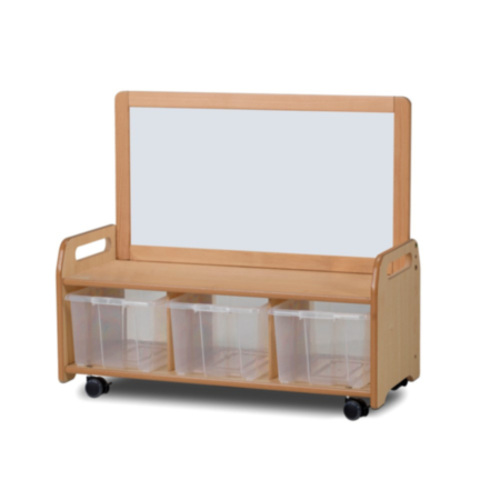 Millhouse Early Years Wooden Low Magnetic Storage Unit with Castors