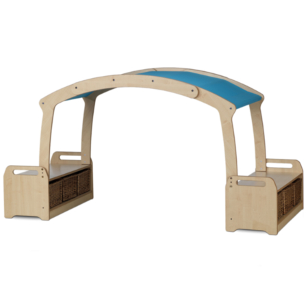 Millhouse Low Level Den Cave Set with Clear Tubs - Blue Roof