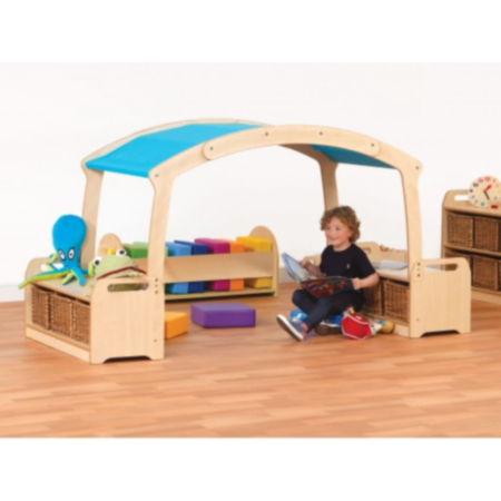 Millhouse Low Level Den Cave Set with Baskets - Blue Roof