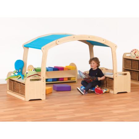 Millhouse Low Level Den Cave Set with Clear Tubs - Blue Roof