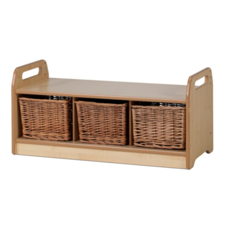 Millhouse Early Years Wooden Low Level Storage Bench