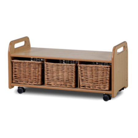 Millhouse Early Years Wooden Mobile Low Level Storage Unit