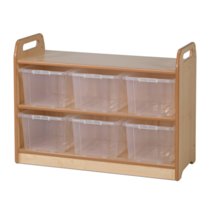 Millhouse Early Years Wooden Tall Storage Unit with Display and Mirror Back