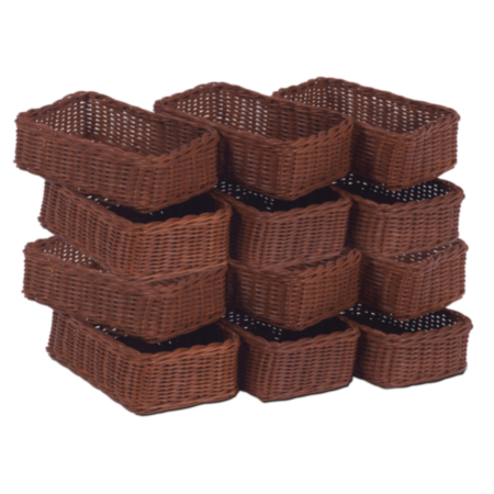 Millhouse Early Years Small Wicker Storage Baskets - Set of 12 