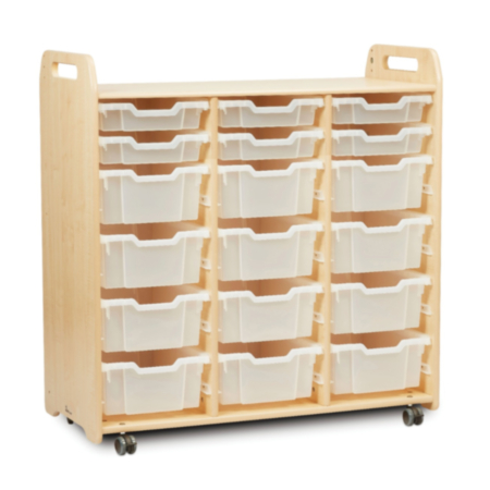 Millhouse Tray Storage Unit - 3 Columns with 6 Shallow and 12 Deep Trays 