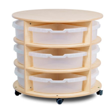 Millhouse High Level Circular Classroom Storage Tray Unit