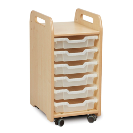 Millhouse Early Years Shallow Tray Storage Unit with Castors