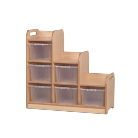 Millhouse Early Years Stepped Classroom Storage - Left Hand