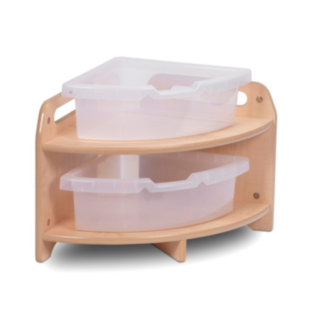 Millhouse Early Years Wooden Low Level 90 Degree Corner Classroom Storage Unit