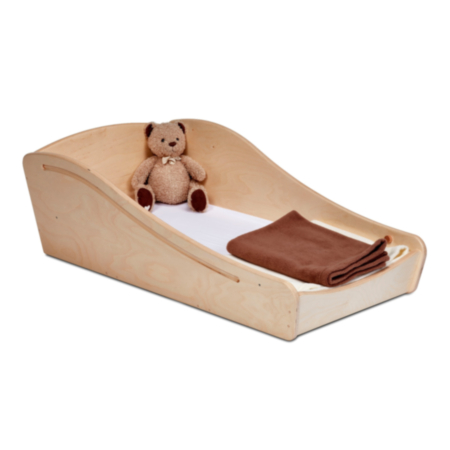Millhouse Early Years Wooden Sleep Pod with Wipe Clean Mattress, Fitted Sheet and Blanket - 6 Months Plus