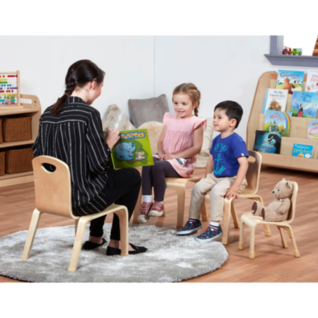 Millhouse Children&#039;s Early Years One Piece Stacking Chair -  Pack of 4