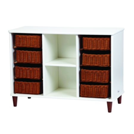 Millhouse Bambino White Shallow Basket Tray Storage Unit